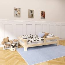 Łóżko Dziecięce Need Sleep 80x160 z Barierkami z Drewna Świerkowego